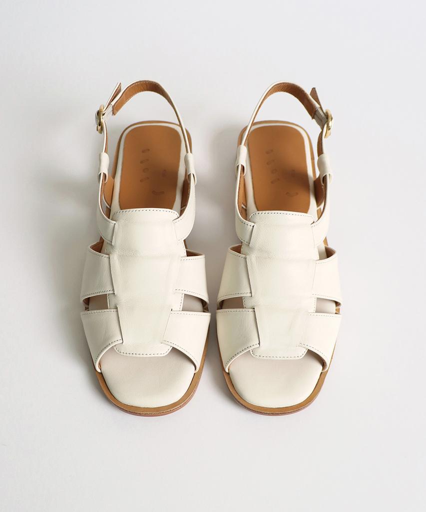 Heenn Open-Toe Fisherman Sandals. Cream