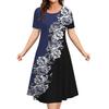 2025 Women Dresses Floral Print Elegant Loose Mini Dress Female Short Sleeve Oversized Clothes Spring Summer Vestidos