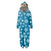 Christmas Print Family Matching Hooded Long Sleeved Zippered Jumpsuit Set
