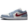 Air 1 Low Blue Whisper Dune Red Женские кроссовки Белый Парус Сине-Серый DC0774-164