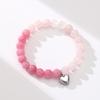 Браслет из натурального кристалла Черный оникс Энергетические браслеты Парный Розовый кварц Бусина Медитация Легкий брелок Модные украшения Ювелирные изделия Подарки для пар