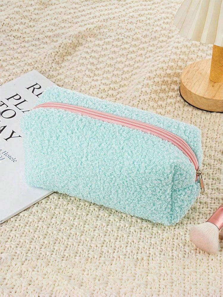 1 шт. новый плюшевый косметический мешок милый высокий уровень внешнего вида большая вместимость подходит для: шопинг, путешествия, на каждый день и круглый год