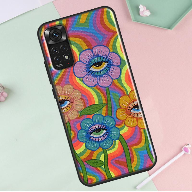 Psychedelic Trippy For Redmi Note 12 Pro Plus Cover For Redmi Note 10 8 9 11 Pro 12S 11S 10S 9S 9C 10C 12C Case