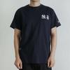 New Era Нью-Йорк Янкиз Классическая футболка унисекс с круглым вырезом и логотипом NY на спине Прямой крой Темно-синий 12711604