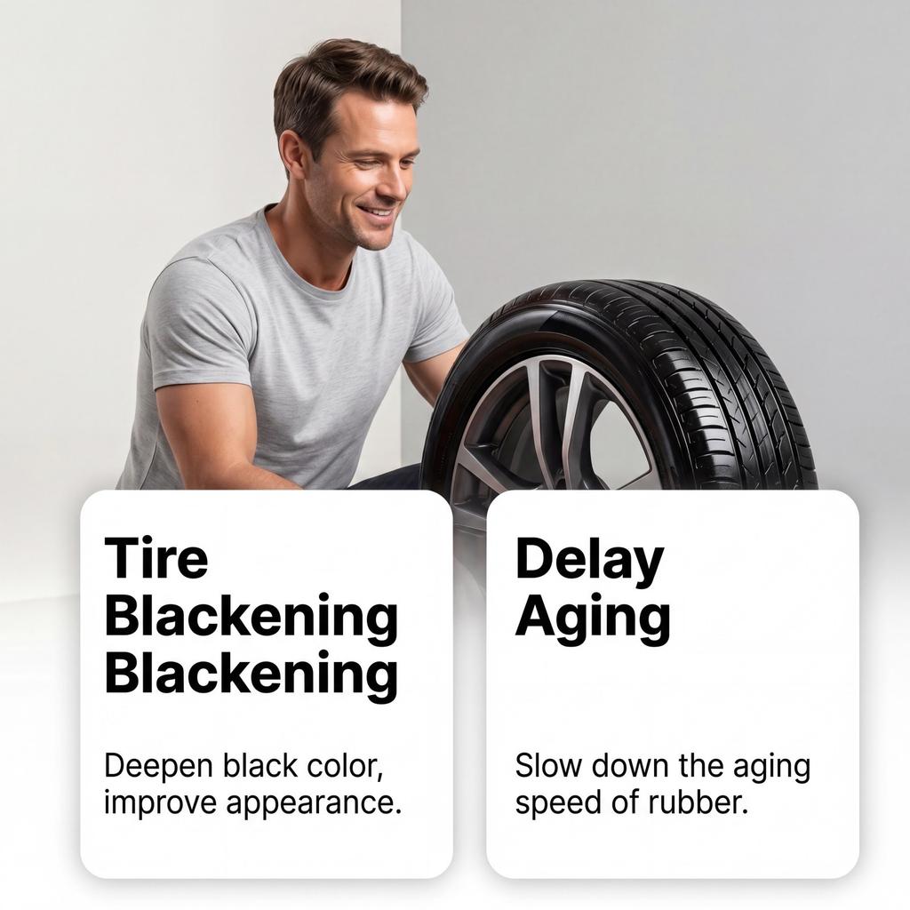 Tire Care Cream - Car Tire Rubber Renewal Shine Black Cleaning Conditioner