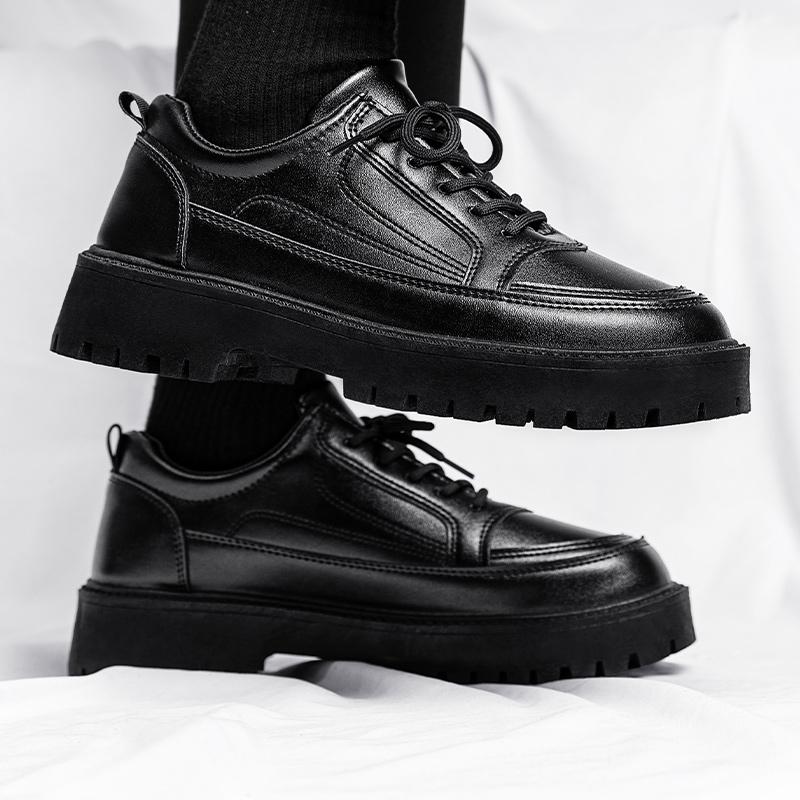 Luxury Men's Leather Shoes 2024 New Lightweight Casual Formal Walking New Vulcanized Shoes Height Increasing Leather Shoes