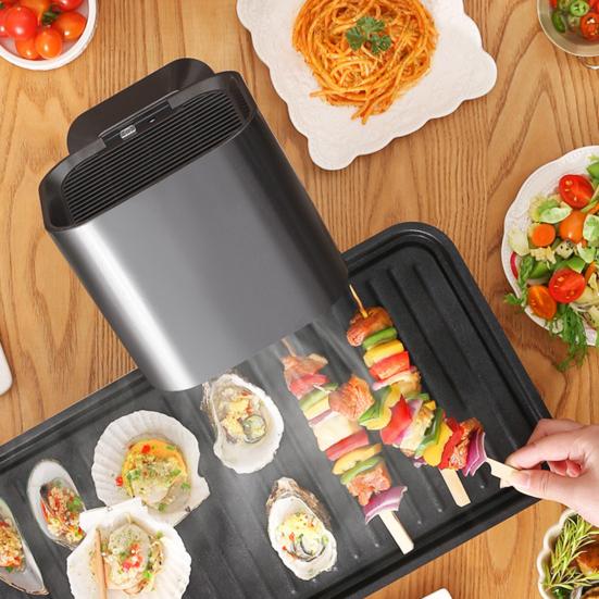 Вытяжка с регулируемым углом по высоте, эффективная фильтрация воздуха, мини-размер, съемная вилка европейского стандарта, портативный кухонный вытяжной вентилятор