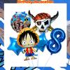 Декор для дня рождения One Piece Воздушные шары Луффи Зоро Одноразовые тарелки для вечеринки Баннер Мешки для подарков Мальчики Принадлежности для детского душа Круглые Сенсорные Сжимаемые Прыгающие
