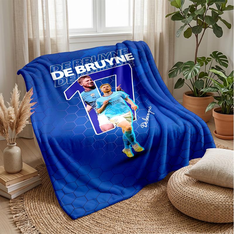 Kevin De Bruyne Theme blanket Soft Flannel Blanket Plush Throw Blanket Cozy Sofa Bed Blanket for Home Decor