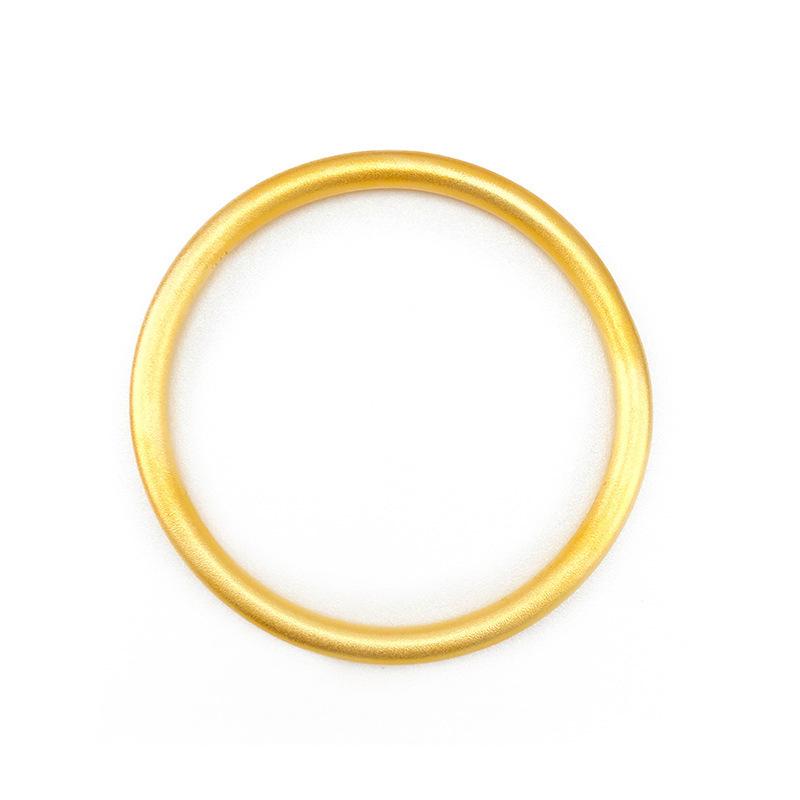 Браслет-лотос вьетнамского происхождения из песочного золота с имитацией простого золотого кольца