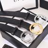 Men's Trendy Korean Double G Smooth Buckle Leather Belt