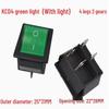 KCD4 Rocker Switch: 16A, 250V, 4/6 Pins, 2/3 Positions, with Lighted Reset Button