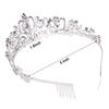 Bridal Hair Accessories Princess Rhinestone Crown with Combs Crystal Headband Silver Tiara Crown