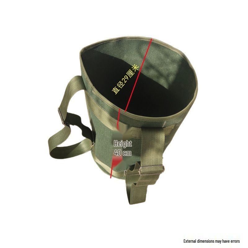 Круглый холщовый рюкзак для работы на ферме и сбора трав