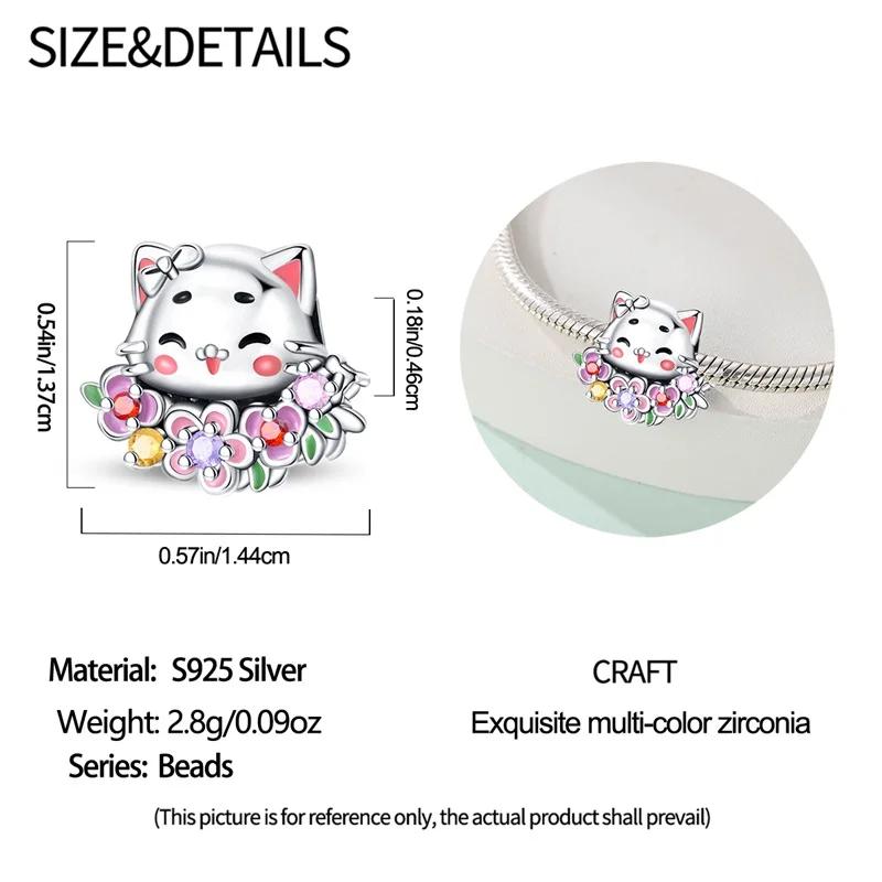 Медный Букет Цветов Кот Ласточка Улитка Бабочка Подвески Шармы Бусины Подходят для Браслета DIY Подарок на День Рождения