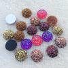 30pcs 14mm Stone/Mineral Surface Round Resin Flatback Cabochon DIY Craft Artesanato Accessories Rhinestone button-A75