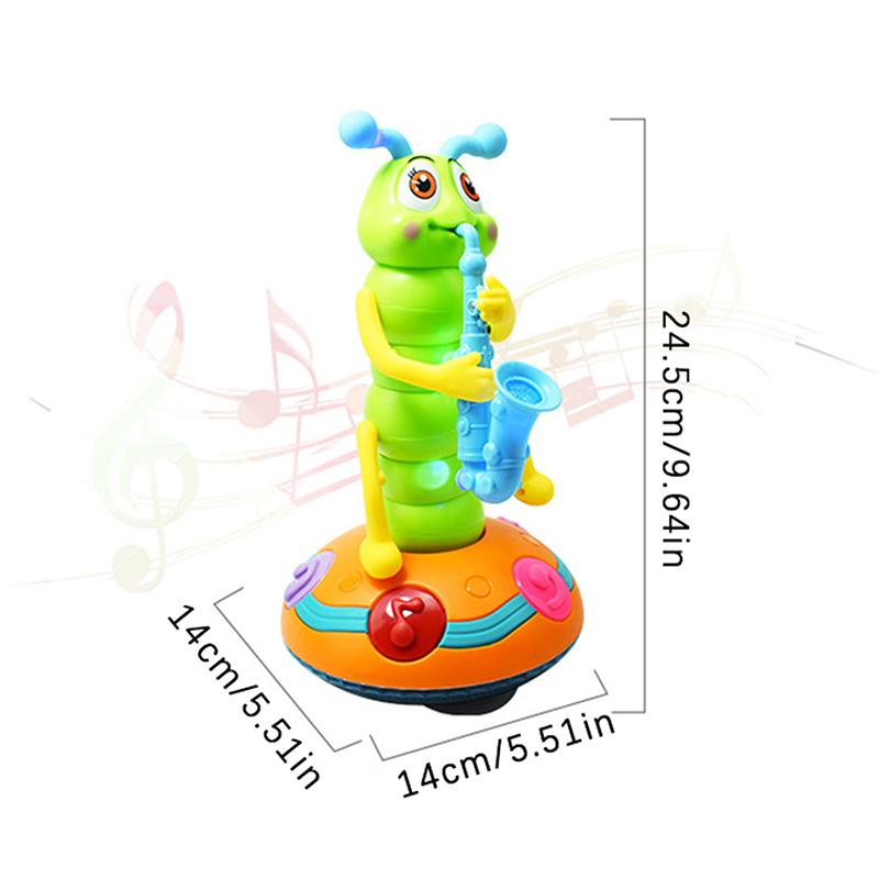 Электрическая танцевальная игрушка «Гусеница», танцующая игрушка «Гусеница», электрическая вертикальная музыкальная игрушка «Гусеница», легкая игрушка-саксофон «Гусеница»