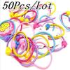 50pcs/lot Korea Multi-style Star Hair Rope Candy Color Elastic Hair Band Girl Kid Gum Hair Rubber Ba