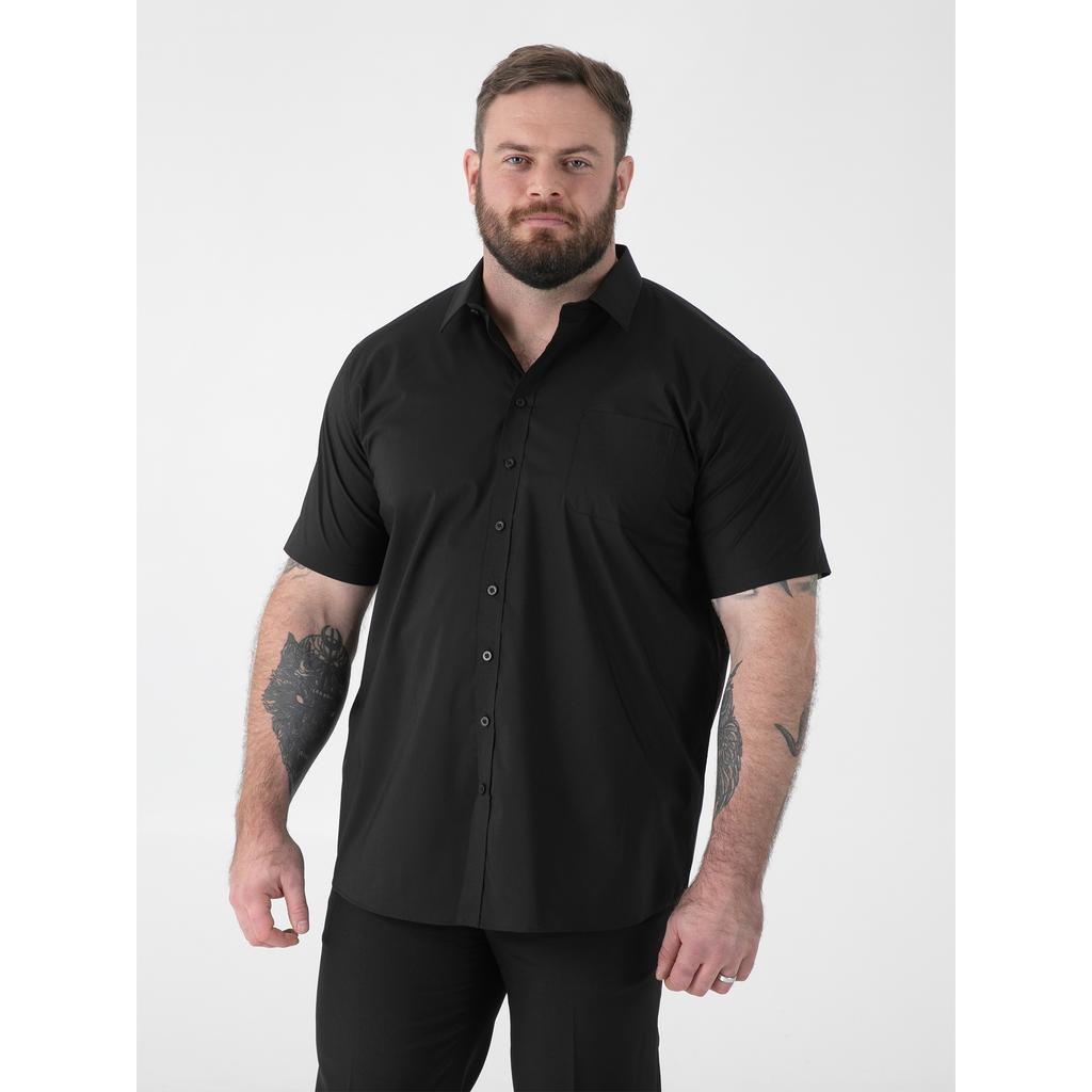 Duke Mens D555 Lucas Stretch Kingsize Short-Sleeved Shirt