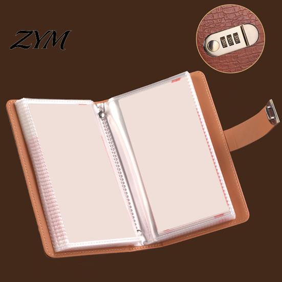 Savings Challenge Folder Lockable Book with 100 Slots, Three-Digit Password Lock And Transparent Pages Cash Collection Album Design, Personal