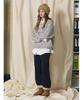 BETWEEN A AND B Raglan String Brushed Sweatshirt [Melange Gray]