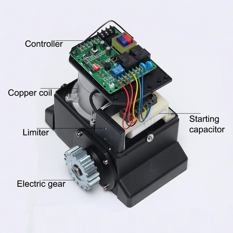 Электрический привод для раздвижных дверей 750 Вт с дистанционным управлением, мотор для плоских дверей, открыватель электрических ворот для виллы с 2 пультами дистанционного управления