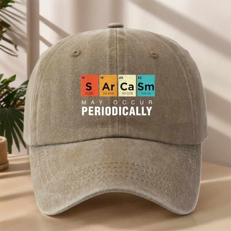 PERIODICALLY Personalized Slogan Printed Baseball Cap Classic Washed Old Retro Peaked Cap Soft Top Comfortable Adjustable Sun Visor