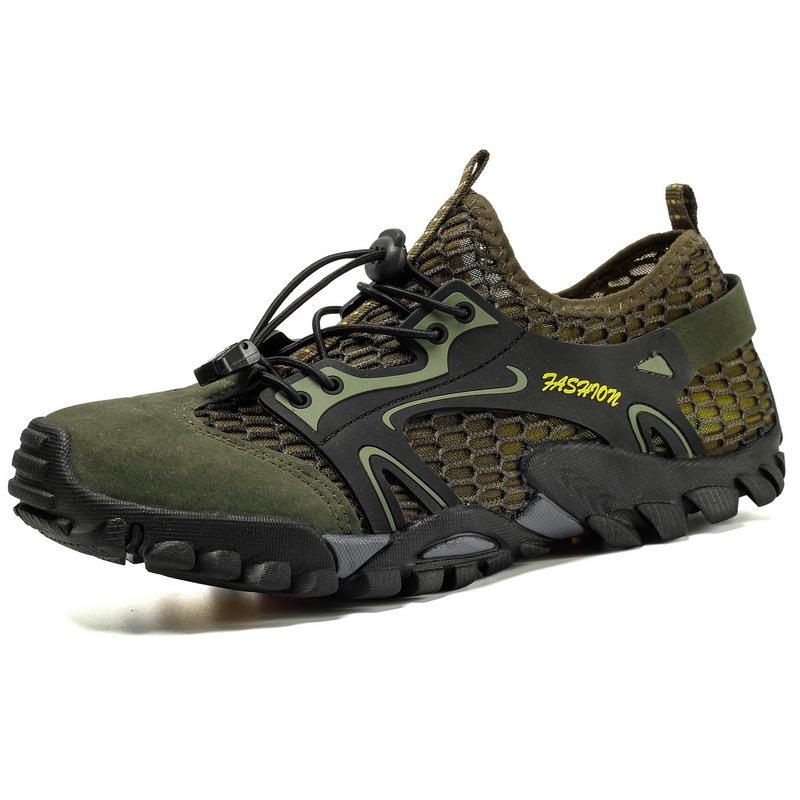Men's mesh breathable outdoor creek shoes hiking non-slip men's shoes large size wading shoes