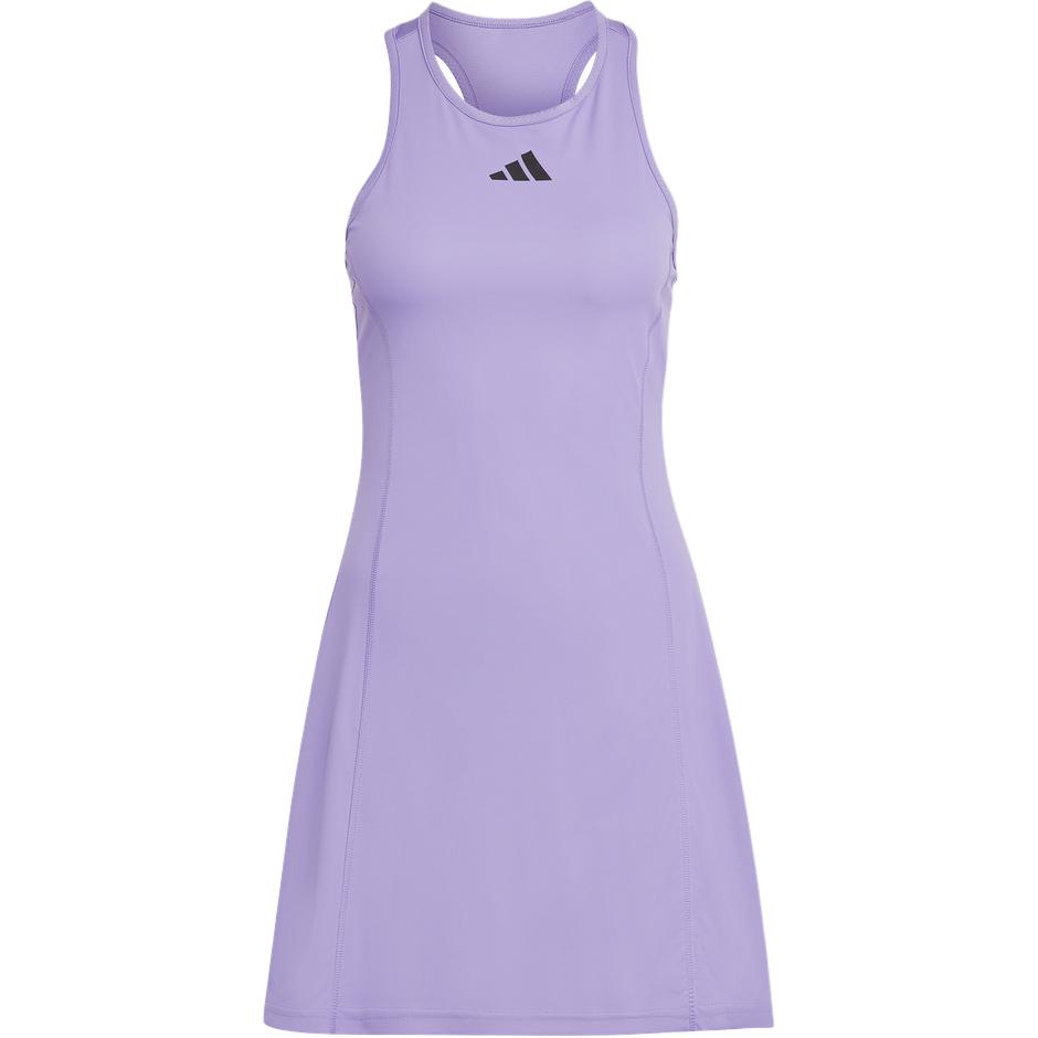 Adidas Round Neck Pullover Solid Color Short Sleeveless Dress Women Dresses Purple HZ4284