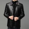Winter Leather Jacket Men's Fur Integrated Velvet Old Dad Sheep Leather Jacket Middle-aged and Elderly Thickened Men's Jacket
