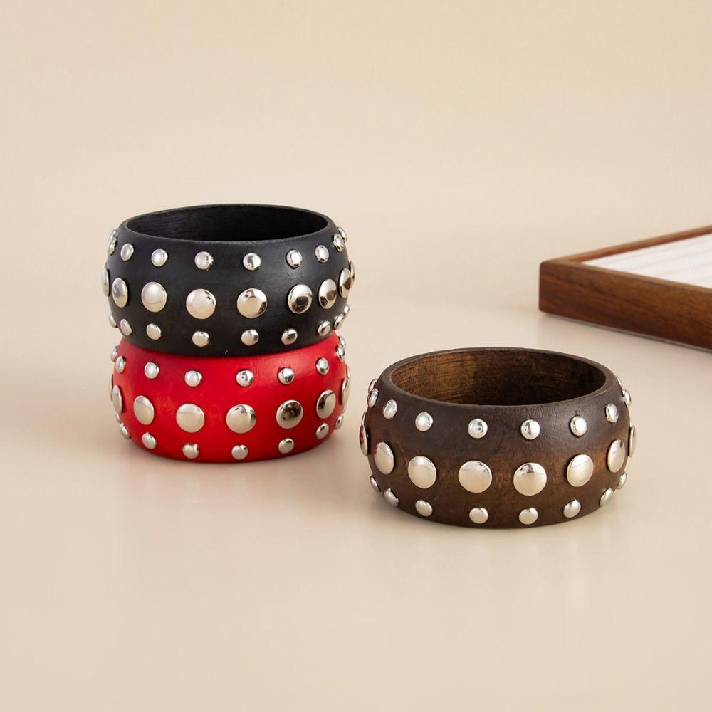 Vintage Chunky Bangle Bohemian Irregular Geometric Bracelet Retro Hand Ring Summer Party Jewelry