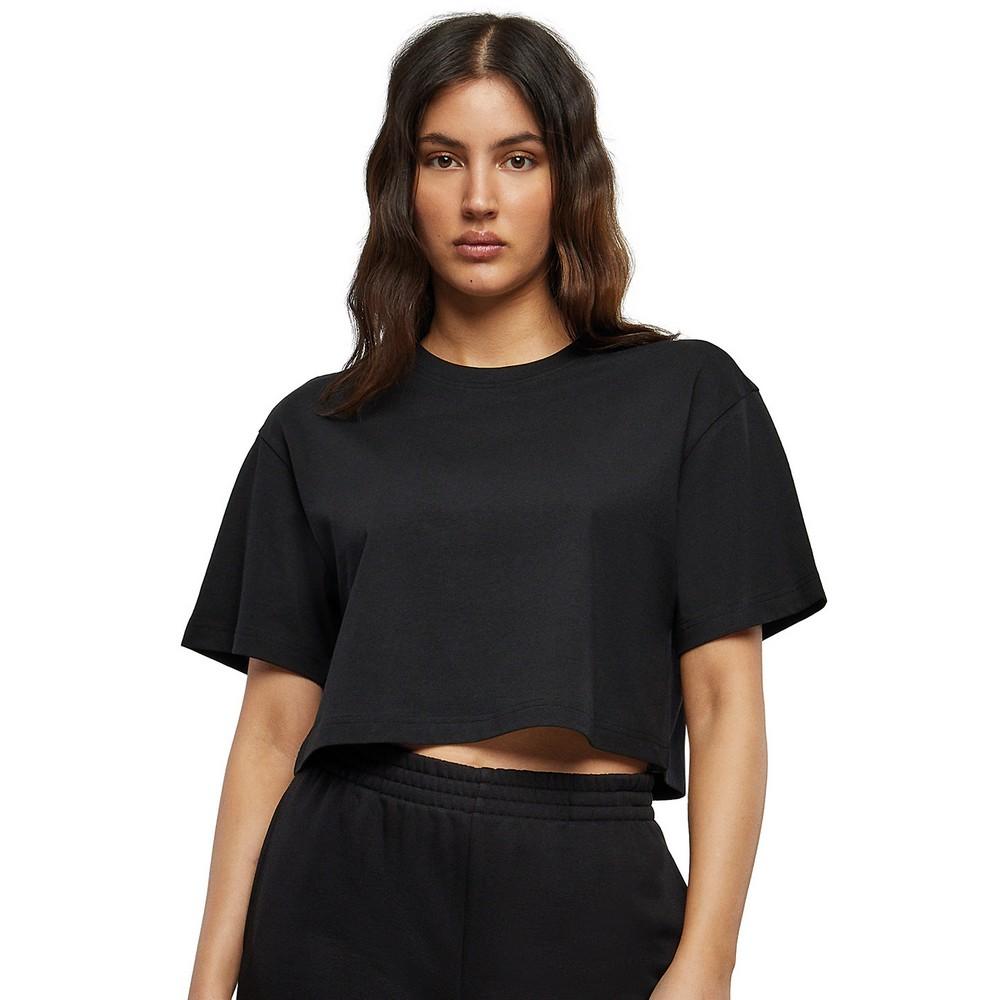 Build Your Brand Womens/Ladies Oversized Short-Sleeved Crop Top