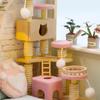 DIY Cat Cafe Miniature Dollhouse Kit With Music And Light Cat Coffee Shop Mini Doll House Model Building Kit With Furniture