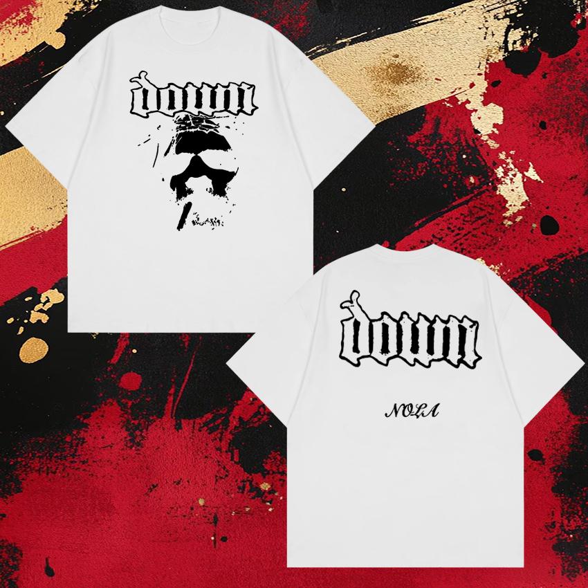Rock band Down Nola Face Double Sided print short sleeve Tshirts Unisex WOMEN Oversized vintage Hip Hop T shirt Unisex Cotton Top