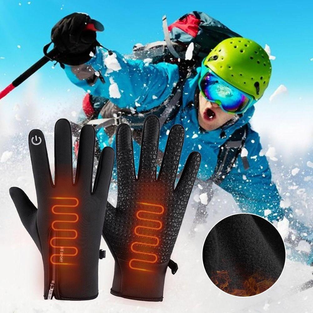 Waterproof Rechargeable Gloves Reusable Touchscreen Gloves New USB Heated Gloves for Winter