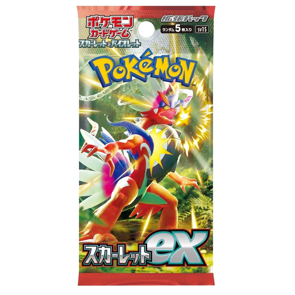 Набор дополнений Scarlet & Violet для карточной игры Pokemon, коробка Scarlet EX.
