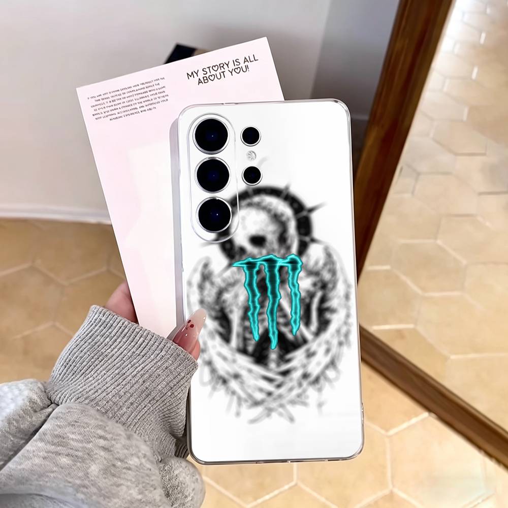 M-MonsterES F-Модный Дизайн Чехол для Телефона Для Samsung S25,S24,S21,S22,S23,S30,Ultra,S20,Plus,Fe,Note,10,9,5G Прозрачный Чехол