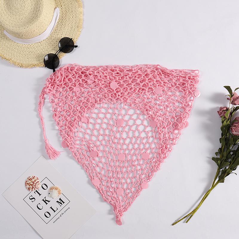 Hand-Crocheted Sequin Bikini Cover-Up Skirt