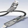 Цифровой дисплей 4 в 1 PD USB Type-C Кабель для передачи данных Быстрая зарядка Для iPhone 15 Samsung Xiaomi Redmi OPPO Кабель Быстрое зарядное устройство