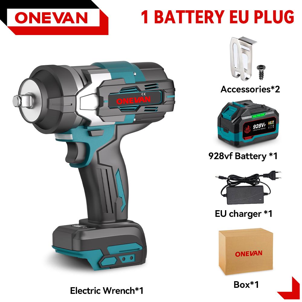 ONEVAN 2800N.M 2800W бесщеточный электрический ударный гайковерт 1/2 дюйма беспроводной ударный гайковерт отвертка инструмент для Makita 18V аккумулятор