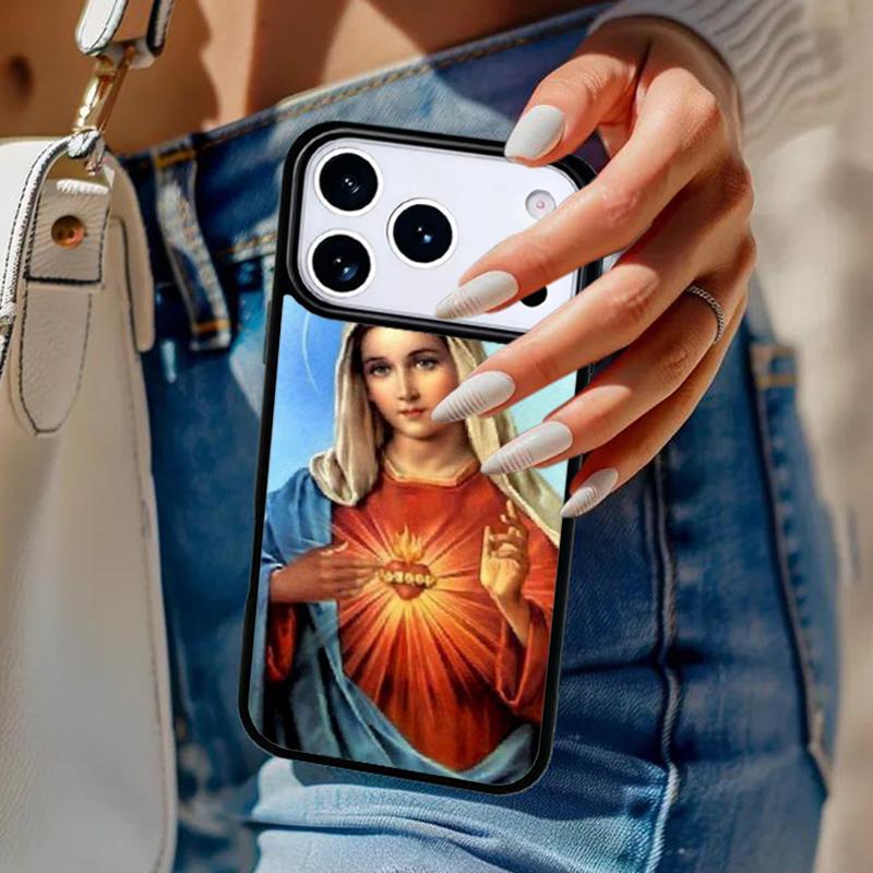 Virgin Mary Christian Phone Case For iPhone 17 Air 14 15 13 12 Max Cover For Apple 16e 11 Pro Max Plus Coque