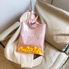 Transparent Little Yellow Duck Bag Women's New Trendy Canvas Shoulder Bag Large Capacity Student Class Commuting Tote Bag
