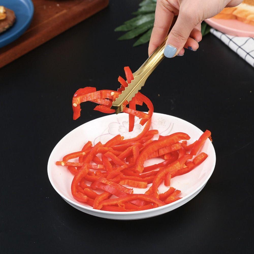 Золотой/Серебряный зажим для мяса на гриле, антипригарный зажим для приготовления пищи, прочный зажим для еды