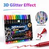 Набор блестящих ручек для 3D-печати, 12 цветов для детализации моделей и поделок своими руками