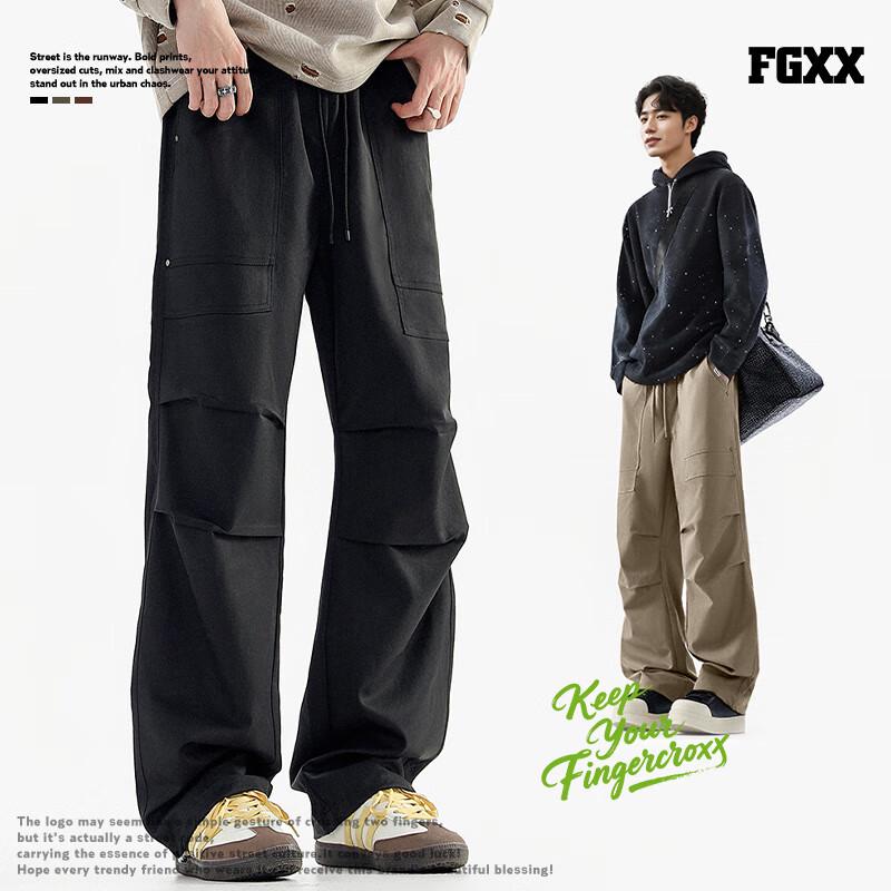 Fingercroxxit Men's 2025 Autumn Casual Outdoor Parachute Pants
