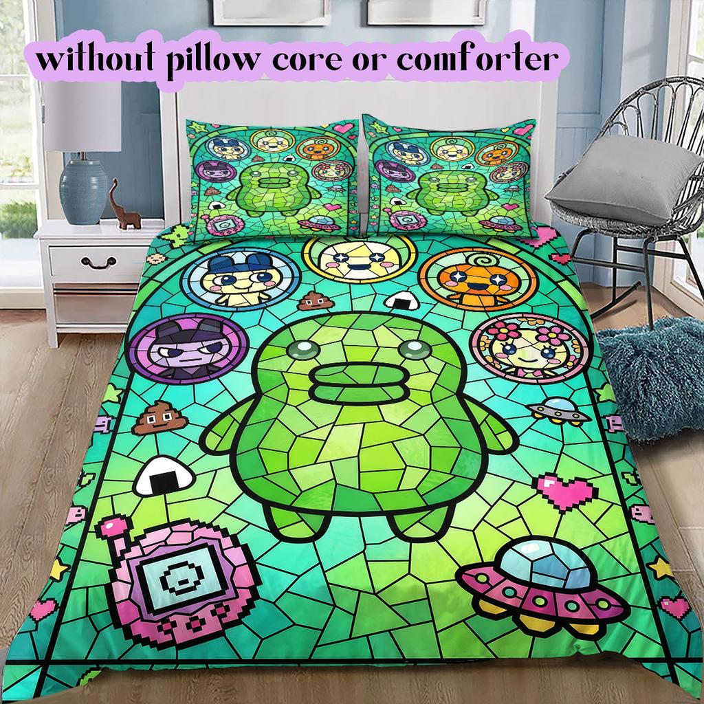 Pixel Perfect Tamagotchi Printed Duvet Cover Bedding Set, Unique Design, Various Sizes