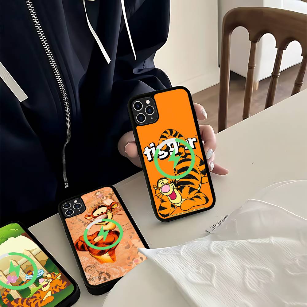 Cute T-Tigger Magsafe Magnetic Wireless For IPhone 16 15 14 13 12 11 17 Pro Max Plus Phone Case