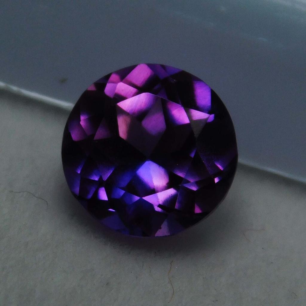 Natural Purple Tanzanite Loose Gemstone Ceylon Round Cut 9.13 ct for Jewelry Making and Crafts
