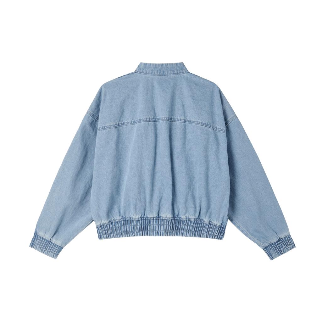 adidas Originals Year Of The Snake Limited Edition Logo Casual Comfortable Free Fit Long Sleeve Denim Jacket Women Jacket Light-Denim-Blue JZ9924