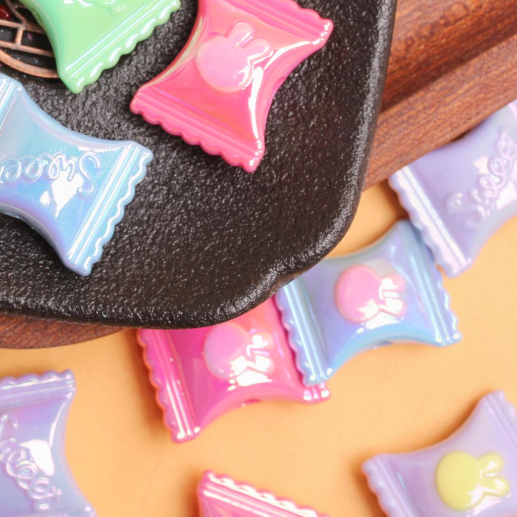 200pcs Two-color Plated Color Necklace Jewelry Making Rabbit Candy DIY Handmade Material Modeling Loose Beads UV Bracelet Pendant